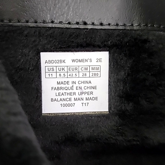 Aravon Women's Black Waterproof Leather Short Wedge Boots Buckle Strap Size 11 - Picture 12 of 16